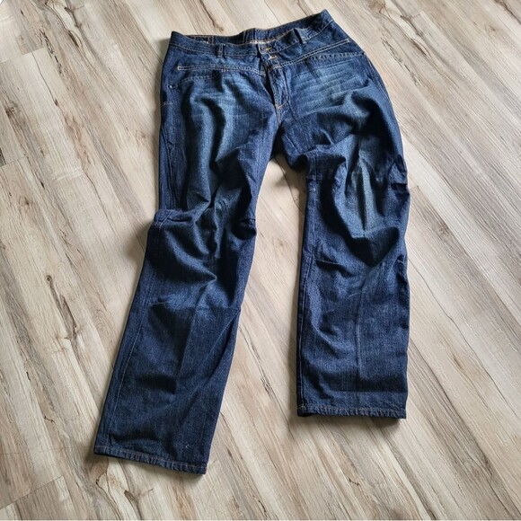 Vtg Marithe Francois Girbaud Jeans 42 Dark Baggy African Cut Pockets - Picture 1 of 15